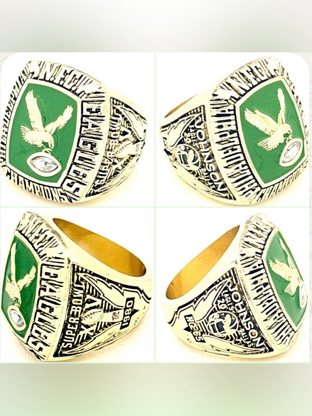NFL / 1980 Philadelphia Eagles NFC Championship Ring / Johnson